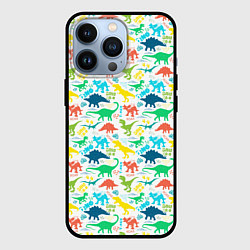 Чехол для iPhone 13 Pro DINOSAUR, цвет: 3D-черный