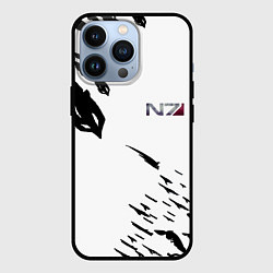 Чехол для iPhone 13 Pro MASS EFFECT ПОСЛЕДНИЙ БОЙ БЕЛ, цвет: 3D-черный