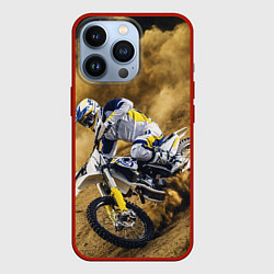 Чехол для iPhone 13 Pro HUSQVARNA ХУСКВАРНА SPORT, цвет: 3D-красный