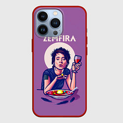 Чехол для iPhone 13 Pro ZEMFIRA арт ужин, цвет: 3D-красный