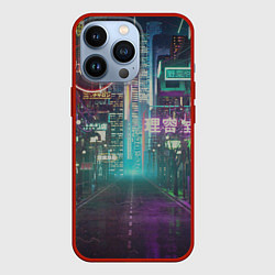 Чехол для iPhone 13 Pro Neon Tokyo, цвет: 3D-красный