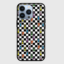 Чехол для iPhone 13 Pro Яркая шахматная доска, цвет: 3D-черный