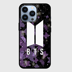 Чехол для iPhone 13 Pro BTS BUTTERFLIES БАБОЧКИ, цвет: 3D-черный