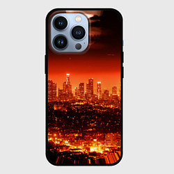 Чехол для iPhone 13 Pro Закат в Нью Йорке, цвет: 3D-черный