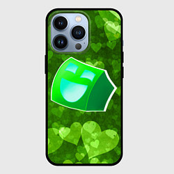 Чехол для iPhone 13 Pro Geometry Dash: Green Love Z, цвет: 3D-черный