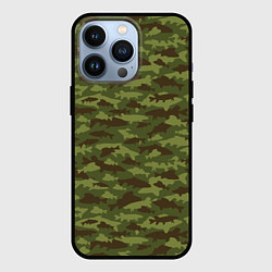 Чехол для iPhone 13 Pro Рыбак камуфляж из рыб, цвет: 3D-черный