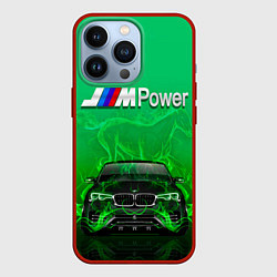 Чехол для iPhone 13 Pro BMW GREEN STYLE, цвет: 3D-красный