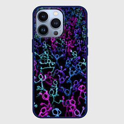 Чехол для iPhone 13 Pro Neon Rave Party, цвет: 3D-тёмно-синий