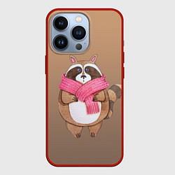 Чехол для iPhone 13 Pro Акварельный енотик, цвет: 3D-красный