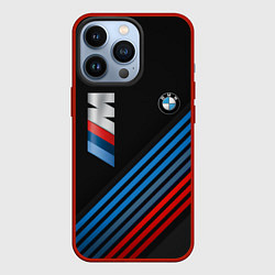 Чехол для iPhone 13 Pro BMW STRIPE, цвет: 3D-красный