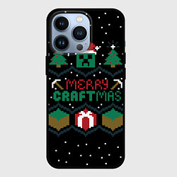 Чехол для iPhone 13 Pro MINECRAFT CHRISTMAS, цвет: 3D-черный