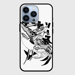 Чехол для iPhone 13 Pro Человек-бензопила на акуле, цвет: 3D-черный