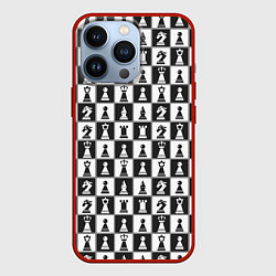 Чехол для iPhone 13 Pro Шахматы Шахматные Фигуры, цвет: 3D-красный