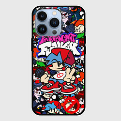 Чехол для iPhone 13 Pro FRIDAY NIGHT FUNKIN ВСЕ ПЕРСОНАЖИ, цвет: 3D-черный