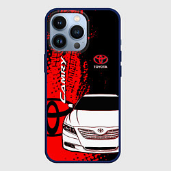 Чехол для iPhone 13 Pro Camry Toyota glitch, цвет: 3D-тёмно-синий
