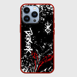 Чехол для iPhone 13 Pro Берсерк Черная маска, цвет: 3D-красный