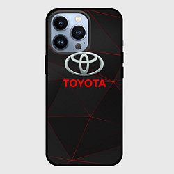Чехол для iPhone 13 Pro Toyota Тонкие линии неона, цвет: 3D-черный