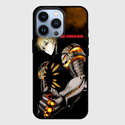 Чехол iPhone 13 Pro Стальной Генос One Punch-Man