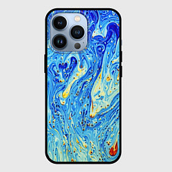 Чехол для iPhone 13 Pro Сползающие краски, цвет: 3D-черный