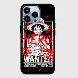 Чехол для iPhone 13 Pro One Piece: Разыскивается Манки Д Лаффи, цвет: 3D-черный