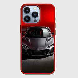 Чехол для iPhone 13 Pro HONDA NSX, цвет: 3D-красный
