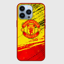 Чехол для iPhone 13 Pro Manchester United Футбольный клуб, цвет: 3D-красный