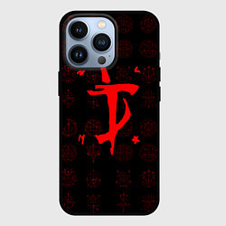 Чехол для iPhone 13 Pro Символ палача рока Doom, цвет: 3D-черный