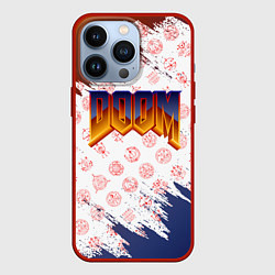 Чехол для iPhone 13 Pro RUNES DOOM LOGO, цвет: 3D-красный