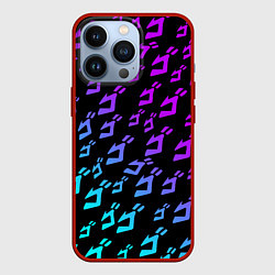 Чехол для iPhone 13 Pro JOJOS BIZARRE ADVENTURE NEON PATTERN НЕОН УЗОР, цвет: 3D-красный