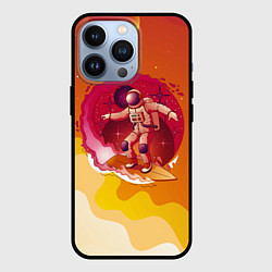 Чехол для iPhone 13 Pro Космический скейтборд, цвет: 3D-черный