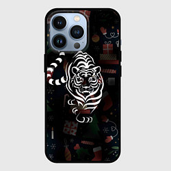 Чехол для iPhone 13 Pro Новый год 2022 тигр, цвет: 3D-черный