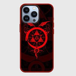 Чехол для iPhone 13 Pro СТАЛЬНОЙ АЛХИМИК КРАСНАЯ ЭМБЛЕМА, цвет: 3D-красный