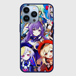 Чехол для iPhone 13 Pro ГЕРОИ ИГРЫ GENSHIN IMPACT, цвет: 3D-тёмно-синий