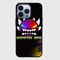 Чехол для iPhone 13 Pro Geometry Dash: Demon Art, цвет: 3D-черный