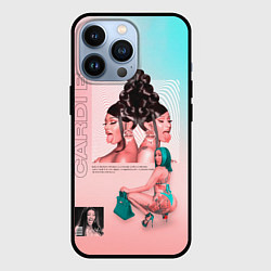 Чехол для iPhone 13 Pro Kardi B Art, цвет: 3D-черный