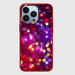 Чехол для iPhone 13 Pro ПРАЗДНИЧНЫЕ ОГОНЬКИ НОВЫЙ ГОД 2022, цвет: 3D-красный
