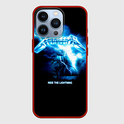 Чехол для iPhone 13 Pro Ride the Lightning Metallica, цвет: 3D-красный
