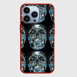 Чехол для iPhone 13 Pro Skulls pattern 2028, цвет: 3D-красный