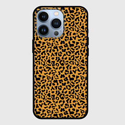 Чехол для iPhone 13 Pro Леопард Leopard, цвет: 3D-черный