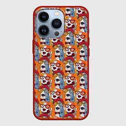 Чехол для iPhone 13 Pro Собаки в Очках, цвет: 3D-красный