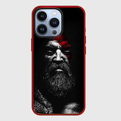 Чехол для iPhone 13 Pro ЛИЦО КРАТОСА, БОГ ВОЙНЫ GOD OF WAR, цвет: 3D-красный