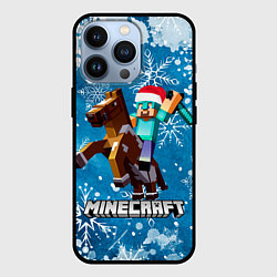 Чехол для iPhone 13 Pro МАЙНКРАФТ НОВОГОДНИЙ, MINECRAFT, цвет: 3D-черный