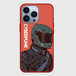 Чехол для iPhone 13 Pro Cyberpunk Спина, цвет: 3D-красный