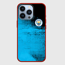 Чехол для iPhone 13 Pro Manchester City голубая форма, цвет: 3D-красный