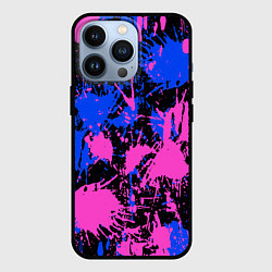 Чехол для iPhone 13 Pro НЕОНОВЫЕ БРЫЗГИ КРАСОК, ЯРКИЕ КРАСКИ, цвет: 3D-черный