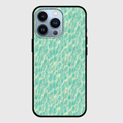 Чехол для iPhone 13 Pro Лазурная вода, цвет: 3D-черный