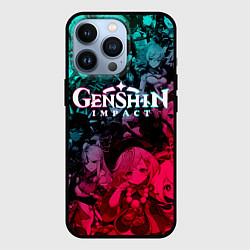 Чехол для iPhone 13 Pro GENSHIN IMPACT NEON HEROES ГЕНШИН ИМПАКТ НЕОН ГЕРО, цвет: 3D-черный