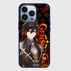 Чехол для iPhone 13 Pro ЧЖУН ЛИ ГЕНШИН ИМПАКТ, GENSHIN IMPACT, цвет: 3D-тёмно-синий