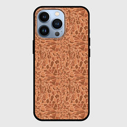 Чехол для iPhone 13 Pro Жирафы на фоне пятен, цвет: 3D-черный