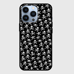 Чехол для iPhone 13 Pro Roger skull, цвет: 3D-черный